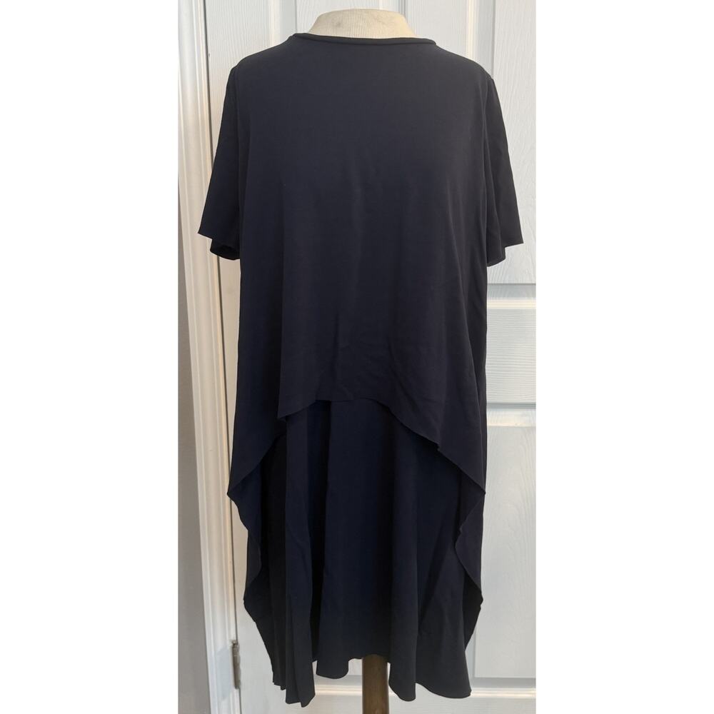 COS‎ Circle Cut Layered T-shirt Dress Sz MED Blue Flowy Lagenlook Minimalist EUC